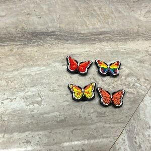 Butterfly croc charms